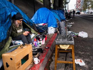 Homeless in tents